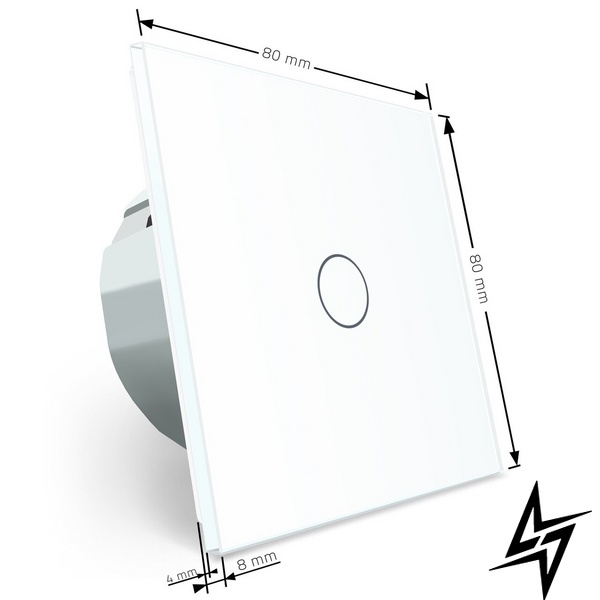 Бесконтактный выключатель 1 сенсор Livolo белый стекло (VL-C701-PRO-11) фото