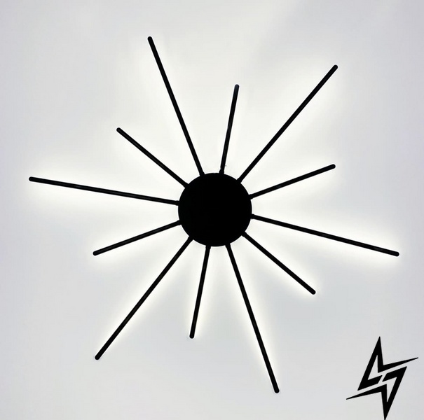 Настойчивый светодиодный светильник в черном каркасе в стиле Modern LE26764 LED 50W 4000K 127x4x127см Черный WJ 7214/12 фото в живую, фото в дизайне интерьера