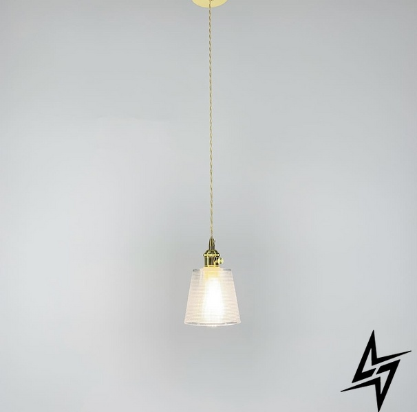 Подвесной светильник в винтажном стиле LE25964 1xE27 12x20x12см Золото/Прозрачный J 064 фото в живую, фото в дизайне интерьера