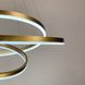 Современная люстра на три кольца в золотом каркасе 80+60+40см LE29849 LED 95W 3000-6000K 80см Золото MJ 93 АВ фото в дизайне интерьера, фото в живую 4/7