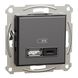 Розетка USB+C Schneider Electric Asfora EPH2700471 антрацит фото 1/4
