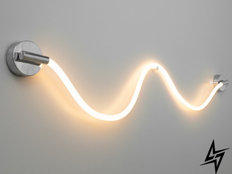 Современный светодиодный светильник шланг 5W Hoselight D23-32007 хром 9601-CH фото в живую, фото в дизайне интерьера