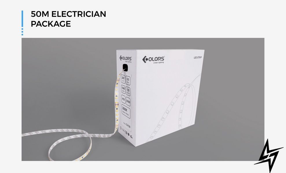 LED стрічка COLORS 120-2835-12V-IP20 8.8W 1040Lm 4000K 5м DJ120-12V-8mm-NW фото