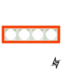 Четырехместная рамка Logus 90. Animato оранжевый/лед Efapel фото
