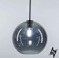 Серія світильників з глянцевим плафоном кольору графіт LE25515 30x30см Чорний/Графіт 0511/1 S grey фото наживо, фото в дизайні інтер'єру