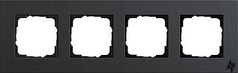 0214226 Рамка Esprit Linoleum-Multiplex Антрацит 4-постовая Gira фото
