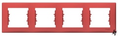 Чотиримісний рамка Sedna SDN5800741 (червона) Schneider Electric фото