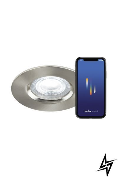 Точечный встраиваемый светильник Nordlux Don Smart 2110900155 серебро с управлением через приложение 4,7 Вт 2200&ndash;6500 K 2110900155 фото