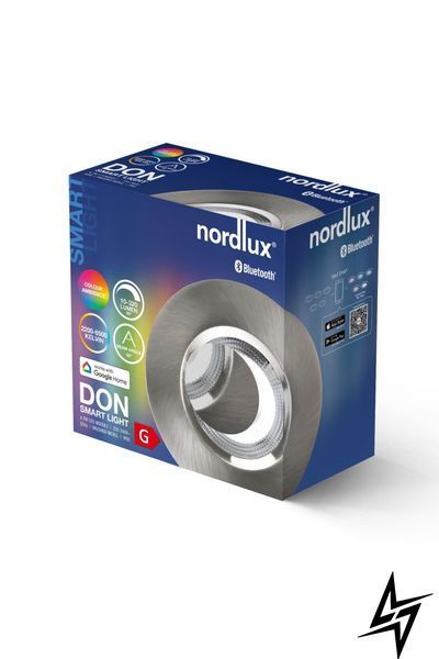 Точечный встраиваемый светильник Nordlux Don Smart 2110900155 серебро с управлением через приложение 4,7 Вт 2200&ndash;6500 K 2110900155 фото