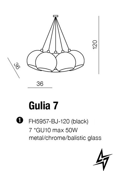 Люстра подвесная многоламповая Azzardo Gulia AZ0635 15456 фото в живую, фото в дизайне интерьера