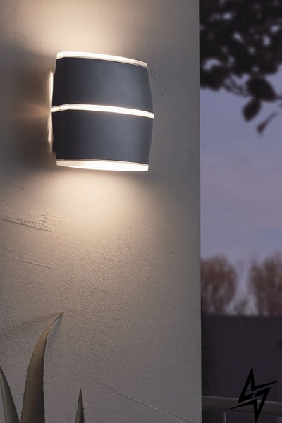 Настінний фасадний вуличний світильник Eglo Perafita 96007 LED 92695 фото наживо, фото в дизайні екстер'єру