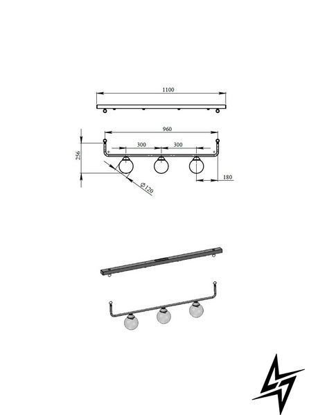 Люстра Tris PikArt 23716-2 Черный фото