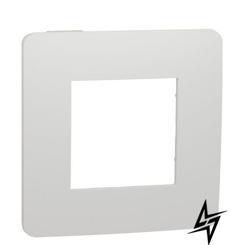 Однопостовая рамка матовая Unica New Studio Color NU280218 белый/белый Schneider Electric фото