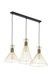 Подвесная люстра TK Lighting Sahara 3352 на 3 лампы E27 черный и золотой 150 &times; 83 &times; 30 см - изображение 1