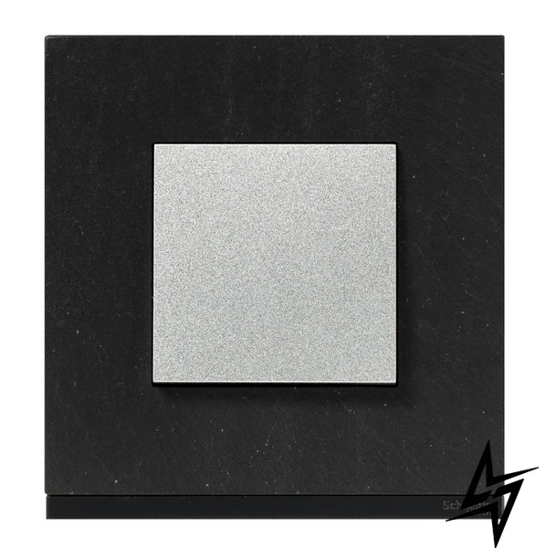 Горизонтальная однопостовая рамка Unica New Pure NU600287 камень/антрацит Schneider Electric фото