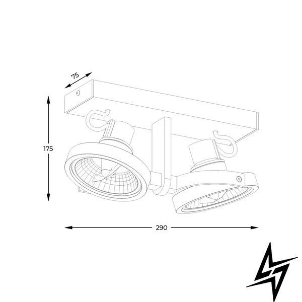 Спот Zumaline Master ACGU10-184-N черный 2&times;GU10 ES111 ACGU10-184-N фото