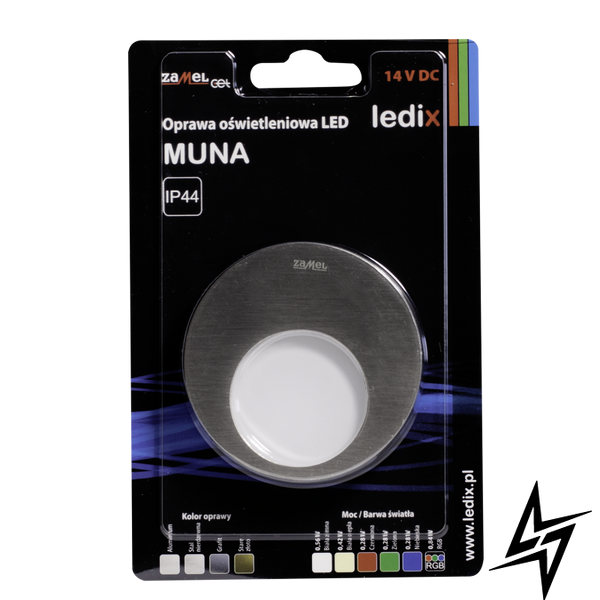 Настінний світильник Ledix Muna 02-111-21 накладний Сталь 5900K 14V LED LED10211121 фото наживо, фото в дизайні інтер'єру