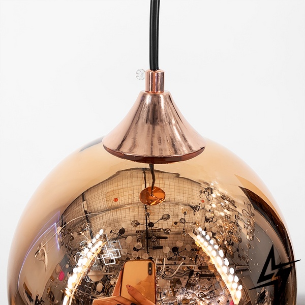 Серия дизайнерских подвесных светильников Copper Shade в 3-х размерах LE41283 1xE27 35см Розовый A 366 Rose Gold фото в живую, фото в дизайне интерьера
