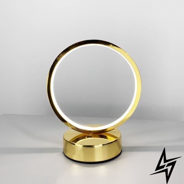 Декоративная круглая золотая лампа LE30932 LED 13W 4000K 23x29см Золото 6007 GD фото в живую, фото в дизайне интерьера