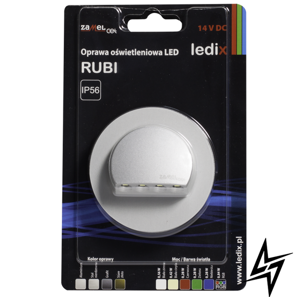 Настінний світильник Ledix Rubi з рамкою 09-111-11 накладний Алюміній 5900K 14V LED LED10911111 фото наживо, фото в дизайні інтер'єру