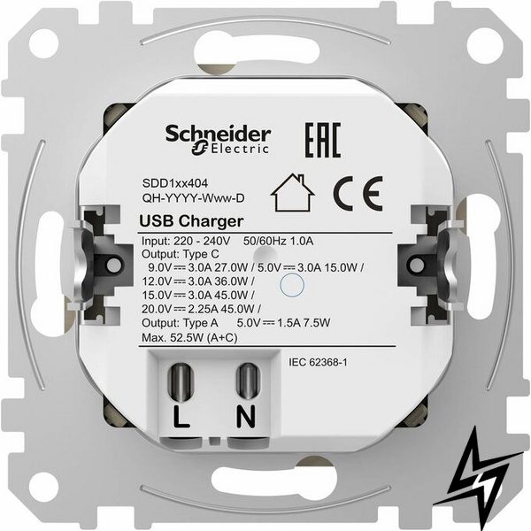 Розетка USB Schneider Electric SDD112404 Sedna Design бежевий IP20 пластик фото