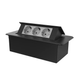 Мебельная розетка тройная Livolo серый в черном (VL-SHS013-EU15-B) фото