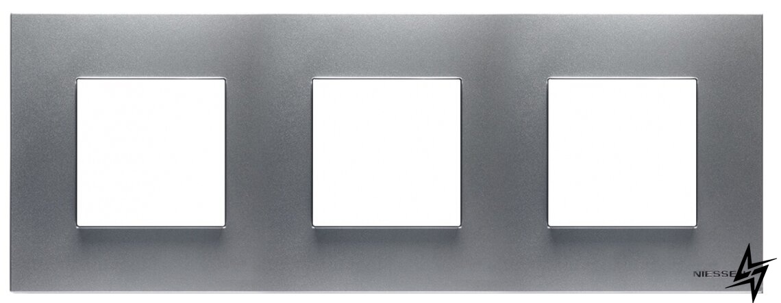 Тримісний рамка Zenit N2273 PL (срібло) 2CLA227300N1301 ABB фото