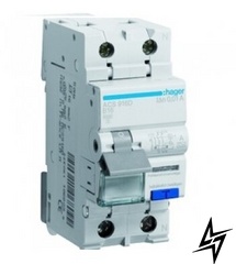 Диференціальний автоматичний вимикач 1 + N, 32 А AD982J Hager фото
