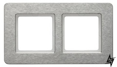 Двухместная горизонтальная рамка Q.7 10226083 (нержавеющая сталь) Berker фото