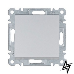 Выключатель 1-тактовый серебро 10АХ/230В Lumina Hager WL0112 фото