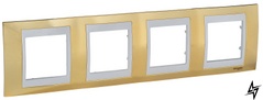 MGU66.008.504 Рамка 4-местная, Unica Top, золото/слоновая кость Schneider Electric фото