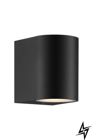 Вуличний настінний світильник Nordlux Dion 2518001003 на 1 лампу GU10, чорний, 9 &times; 6,6 &times; 9 см фото