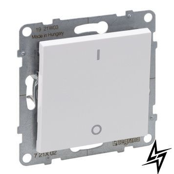Вимикач 1-кл 2-полюсий гвинт. клеми 10А/250V для серії SUNO білий Legrand 721102 фото
