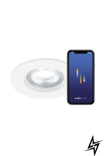 Точковий вбудований світильник Nordlux Don Smart 2210500001 білий з керуванням через застосунок 4,7 Вт 2200&ndash;6500 K 2210500001 фото