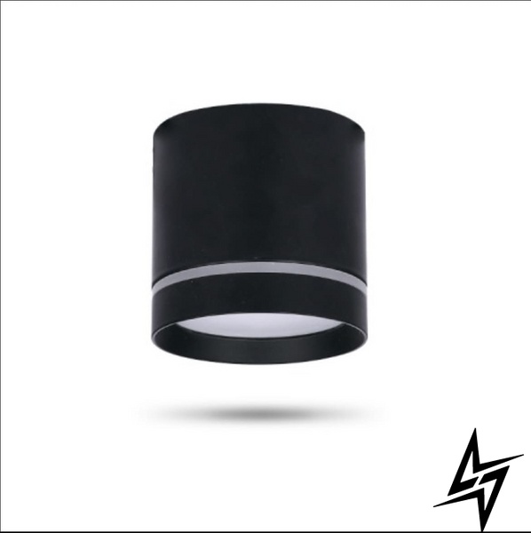 Накладной светильник с акриловым кольцом LE25820 AL 543 чорний фото в живую, фото в дизайне интерьера
