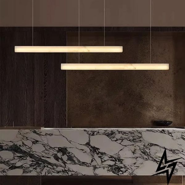 Подвесная LED люстра 120&times;10 см латунная 26-6299 фото