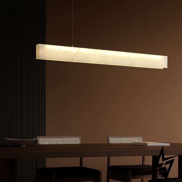 Подвесная LED люстра 120&times;10 см латунная 26-6299 фото