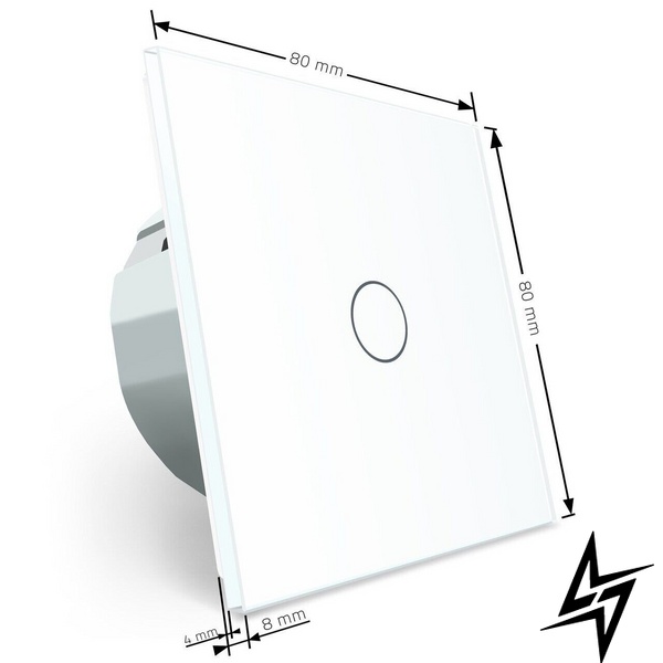 Комплект Сенсорный проходной диммер Livolo белый стекло (VL-C701H/C701H/S1B-11) фото