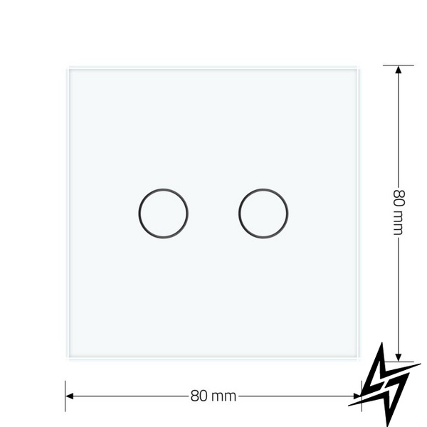 Умный сенсорный Wi-Fi проходной выключатель 2 сенсора Livolo белый стекло (VL-C7FC2SNY-2G-WP) фото