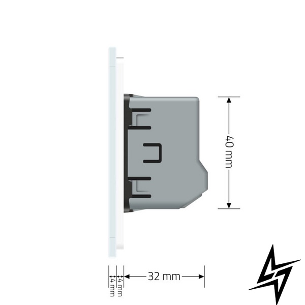 Розумний сенсорний Wi-Fi прохідний вимикач 2 сенсора Livolo білий скло (VL-C7FC2SNY-2G-WP) фото