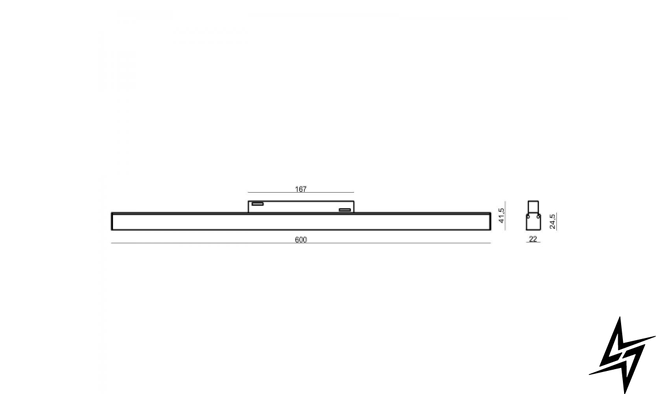 Светильник линейний 24W 120&deg; Osram2835 1920LM 3000К ALMG-M07 24W 3K BK ALMG-M07 24W 3K BK фото