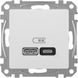 Розетка USB Schneider Electric SDD111404 Sedna Design белый IP20 пластик фото 1/5