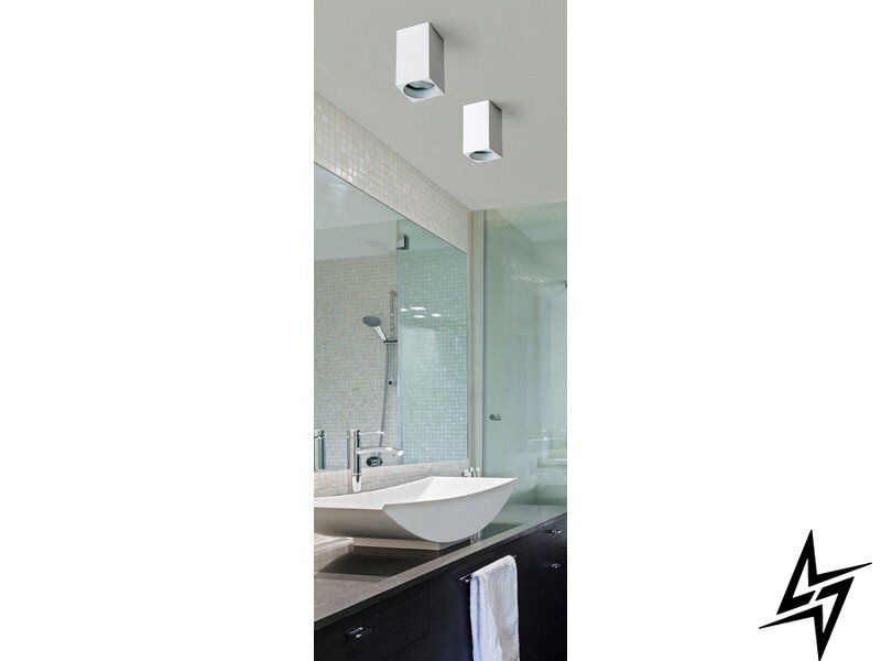 Точечный накладной светильник Azzardo Mini Square AZ1381 23747 фото в живую, фото в дизайне интерьера