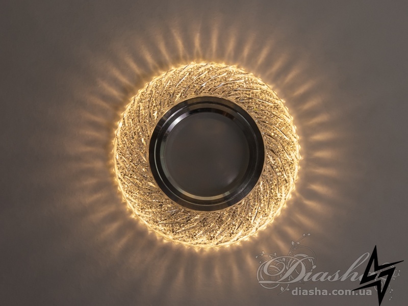 Светильник со встроенной светодиодной подсветкой D23-31724 Прозрачный 7735WH фото в живую, фото в дизайне интерьера