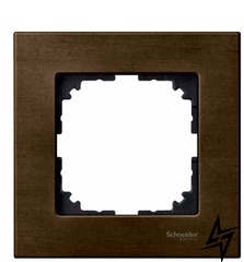 Рамка одинарная M-ELEGANCE wood орех Schneider Electric Merten MTN4051-3473 фото