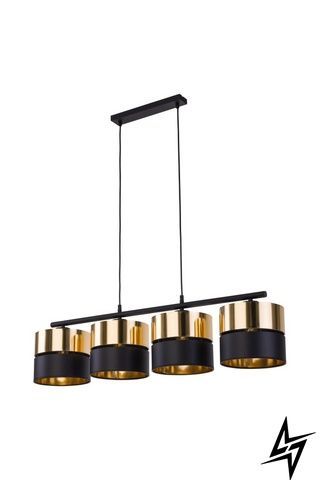 Подвесная люстра TK Lighting Hilton 4342 на 4 лампы E27 черный и золотой 110 &times; 95 &times; 20 см фото