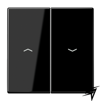 Клавиша для жалюзийного выключателя черная LS 990 Jung LS995PSW фото