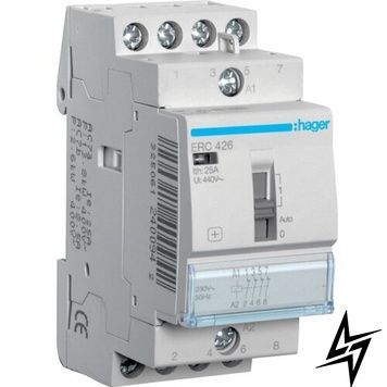 Контактор з ручним керуванням ERC426 25A 4НЗ 230B Hager фото