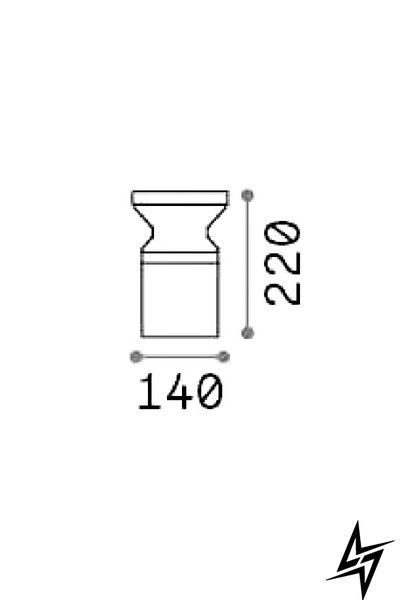 Уличный столбик Ideal Lux Torre 321950 серый E27 IP44 321950 фото