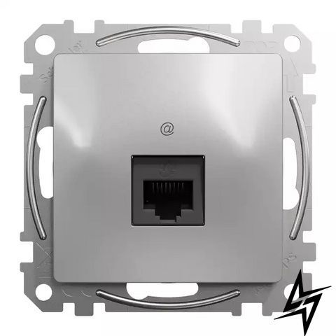 Розетка комп'ютерна Schneider Electric SDD113451 Sedna Design алюміній Cat 5e UTP пластик фото